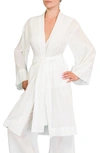 Everyday Ritual Short Tie Waist Robe In White