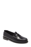 Saint Laurent Ysl Monogram Penny Loafer In Black