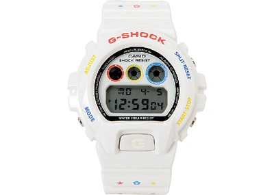 Pre-owned Bape Watch G-shock X Bearbrick Dw6900mt-7 Ltd In White