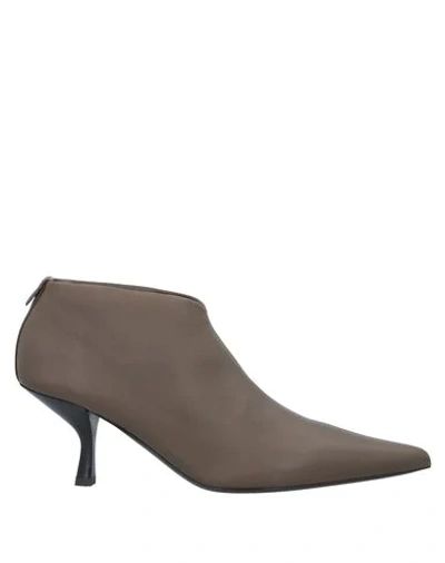 The Row Ankle Boots In Khaki
