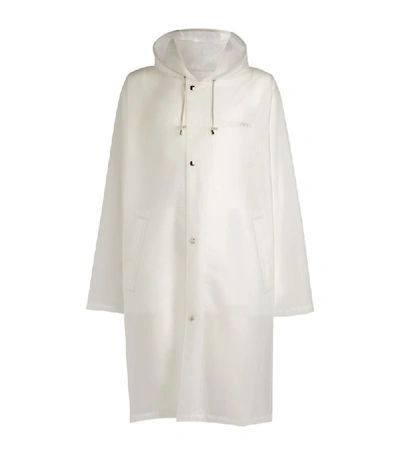 Vetements Transparent Hooded Raincoat In White