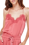 CAMI NYC THE RACER LACE TRIM SILK CAMISOLE,THE RACER CHARMEUSE