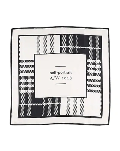 Self-portrait Square Scarf In Pink