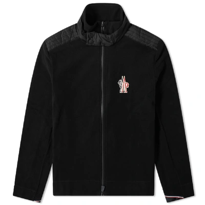 Moncler Black Fabric Sweatshirt With Logo Patch