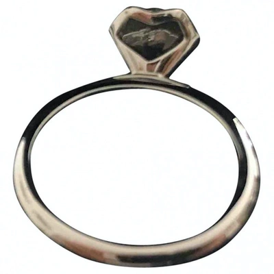 Pre-owned Swarovski Silver Crystal Ring