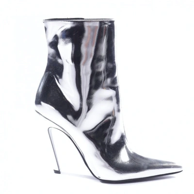 Pre-owned Balenciaga Metallic Leather Ankle Boots