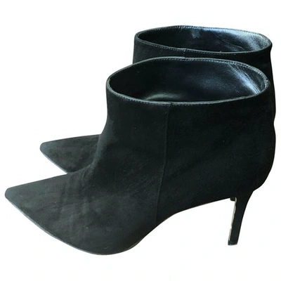 Pre-owned Gianvito Rossi Black Suede Ankle Boots