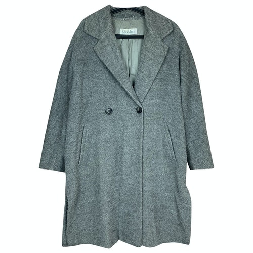 Pre-Owned Max Mara Grey Wool Coat | ModeSens