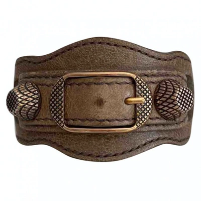 Pre-owned Balenciaga Beige Leather Bracelet