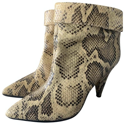 Pre-owned Isabel Marant Beige Leather Ankle Boots