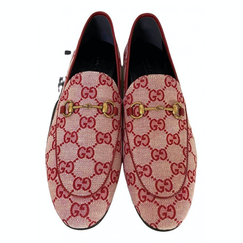 Pre-Owned Gucci Princetown Pink Cloth Flats | ModeSens