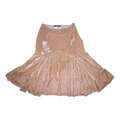 Pre-owned Max Mara Maxi Skirt In Beige