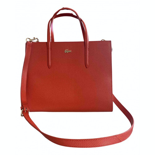 PreOwned Lacoste Orange Leather Handbag ModeSens