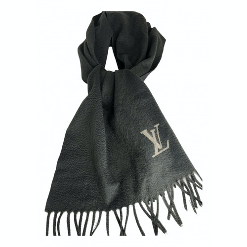 Pre-Owned Louis Vuitton Green Cashmere Scarf & Pocket Squares | ModeSens