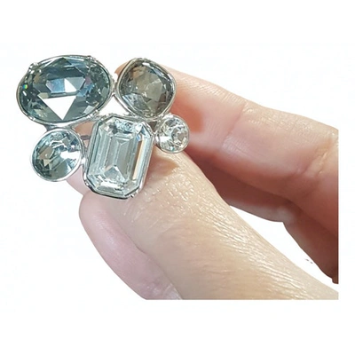 Pre-owned Swarovski Grey Crystal Ring