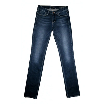 Pre-owned Guess Straight Jeans In Blue