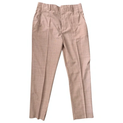 Pre-owned Isabel Marant Étoile Pink Wool Trousers