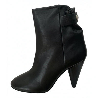 Pre-owned Isabel Marant Black Leather Ankle Boots