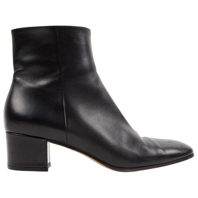 Pre-owned Gianvito Rossi Black Leather Ankle Boots