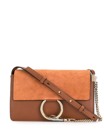 Chloé Brown Faye Small Leather Shoulder Bag