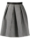 EMPORIO ARMANI CHECK PATTERNED PLEAT DETAIL SKIRT