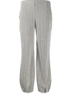 EMPORIO ARMANI KNITTED ZIGZAG PATTERNED TROUSERS