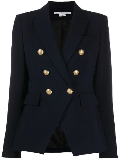 Veronica Beard Miller Dickey Embossed Button Blazer In Black