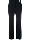 VERONICA BEARD RENZO EMBOSSED BUTTON DETAIL TROUSERS