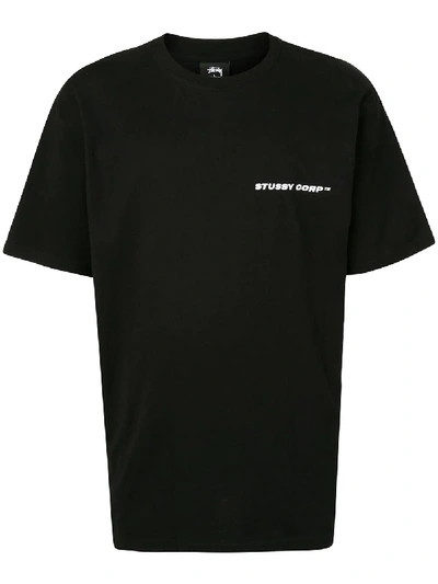 Stussy City Spiral Print T-shirt In Black