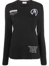 MONCLER LONG SLEEVE LOGO-PRINT TOP