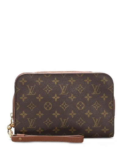 Pre-owned Louis Vuitton 2005  Monogram Clutch In Brown