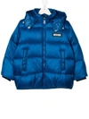 MOSCHINO LOGO PATCH PUFFER JACKET