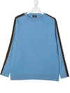 FENDI TEEN FF PANEL WOOL KNIT JUMPER