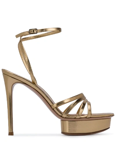 Gianvito Rossi Platform Sole Sandals In Gold
