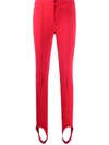 Moncler Stirrup Softshell Ski Leggings In Red