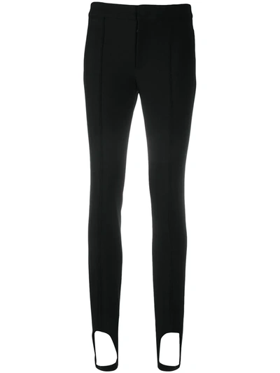 Moncler Fitted Stirrup Leggings In Black