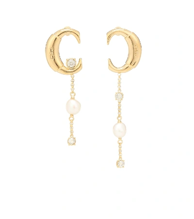 Chloé Darcey Baroque Pearl Earrings In Gold