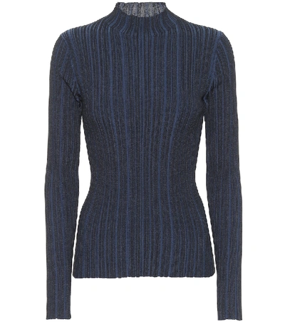 Acne Studios Katina High-neck Ribbed Sweater In Mock Neck Ribbed Sweater