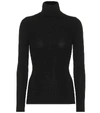 Wolford Turtleneck Fine-rib Merino Wool Jumper In Black