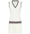 Tory Sport Tory Burch Performance Jersey V-neck Tennis Dress In Snow White