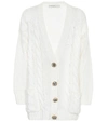 ALESSANDRA RICH CABLE-KNIT CARDIGAN,P00507011