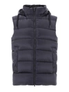 Herno Gilet Quilted Nylon Down Vest In Black