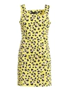 LOVE MOSCHINO LEO PRINT STRETCH COTTON DRESS