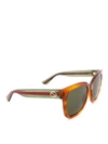 GUCCI SUNGLASSES WITH CONTRASTING TEMPLES