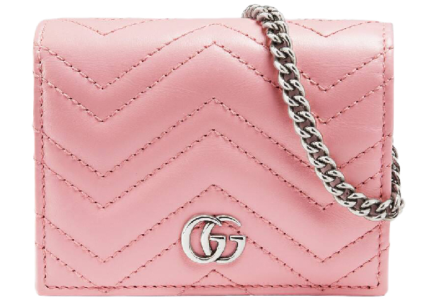 gucci marmont card case pink
