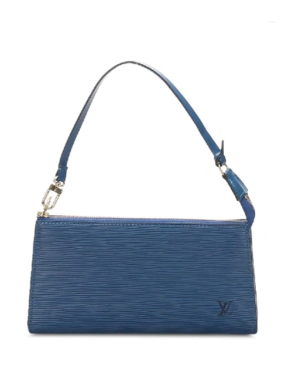 Pre-owned Louis Vuitton 2005  Pochette Shoulder Bag In Blue