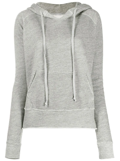Nili Lotan Rayne Fleeceback Cotton-jersey Hooded Sweatshirt In Heather Grey