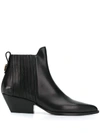 FURLA LADY M LEATHER ANKLE BOOTS