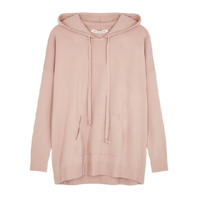 Live The Process Pink Hooded Stretch-jersey Jumper In Light Pink