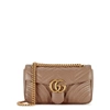 GUCCI GG MARMONT SMALL ROSE LEATHER SHOULDER BAG,3388084